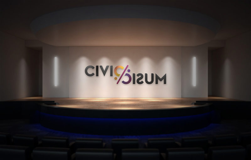 Civic Music wall logo