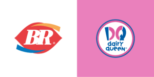 Logo Swap Baskin Robbins vs Dairy Queen
