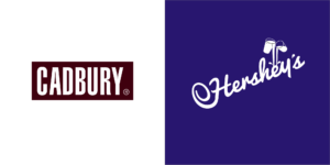 Logo Swap Cadbury vs Hershey's