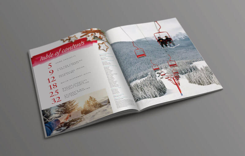 Holidays magazine spread