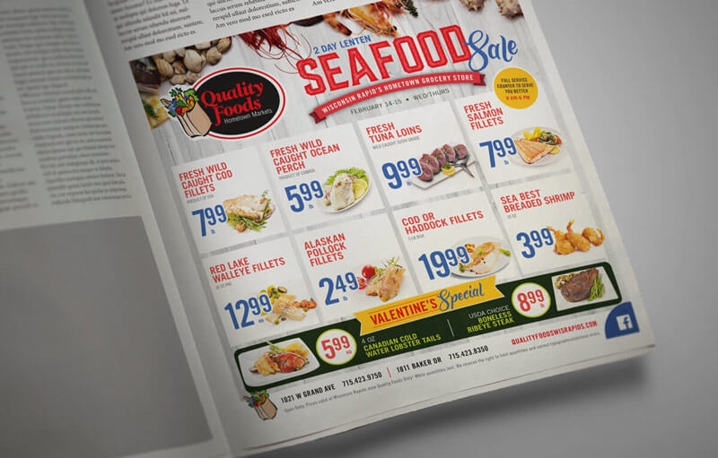 half page seafood ad